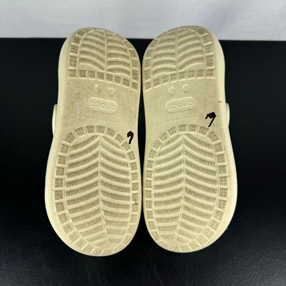 CROCS Classic Crush Clog Bone Tan Slip On Platform Sandal Ladies Size 10 - Picture 10 of 11